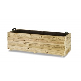 Jardinera madera rectangular (120x45x40)