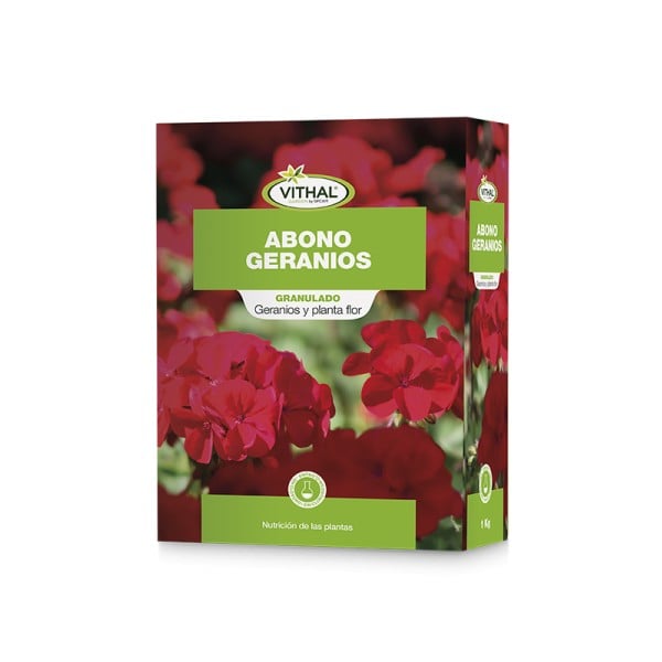 Abono granulado geranios y plantas de flor Vithal (1 kg)