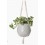 Macramé 1 maceta blanco (para maceta 17 cm Ø)