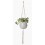 Macramé 1 maceta blanco (para maceta 17 cm Ø)