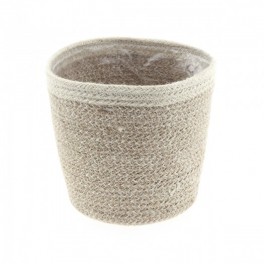Maceta de Yute Safari blanco (maceta 18 cm ø)