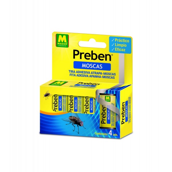 Tira adesiva apanha-mosca (4 unidades)