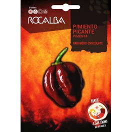 Semente de pimentao Habanero chocolat (450.000 scoville)