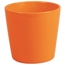 Pote de cerâmica laranja básico (vários tamanhos)