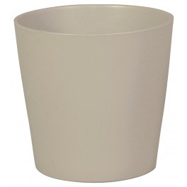 Pote de cerâmica bege básico (vários tamanhos)