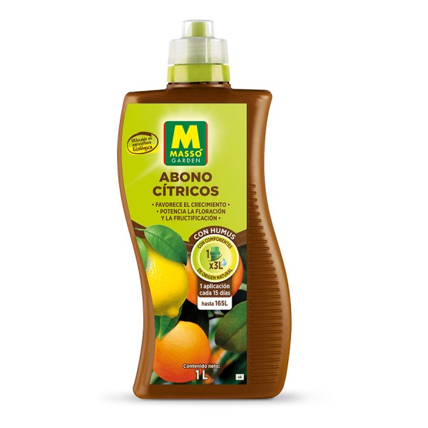 Fertilizante líquido citrino orgânico Massó Garden (1 litro)