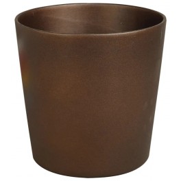 Maceta de cerámica básica bronce (varias medidas)