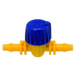 Vanne d'arrêt pour micro-irrigation goutte-à-goutte 4 mm (3 unités)