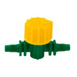 Válvula de cierre de micro riego de goteo 4 mm (2 unidades)